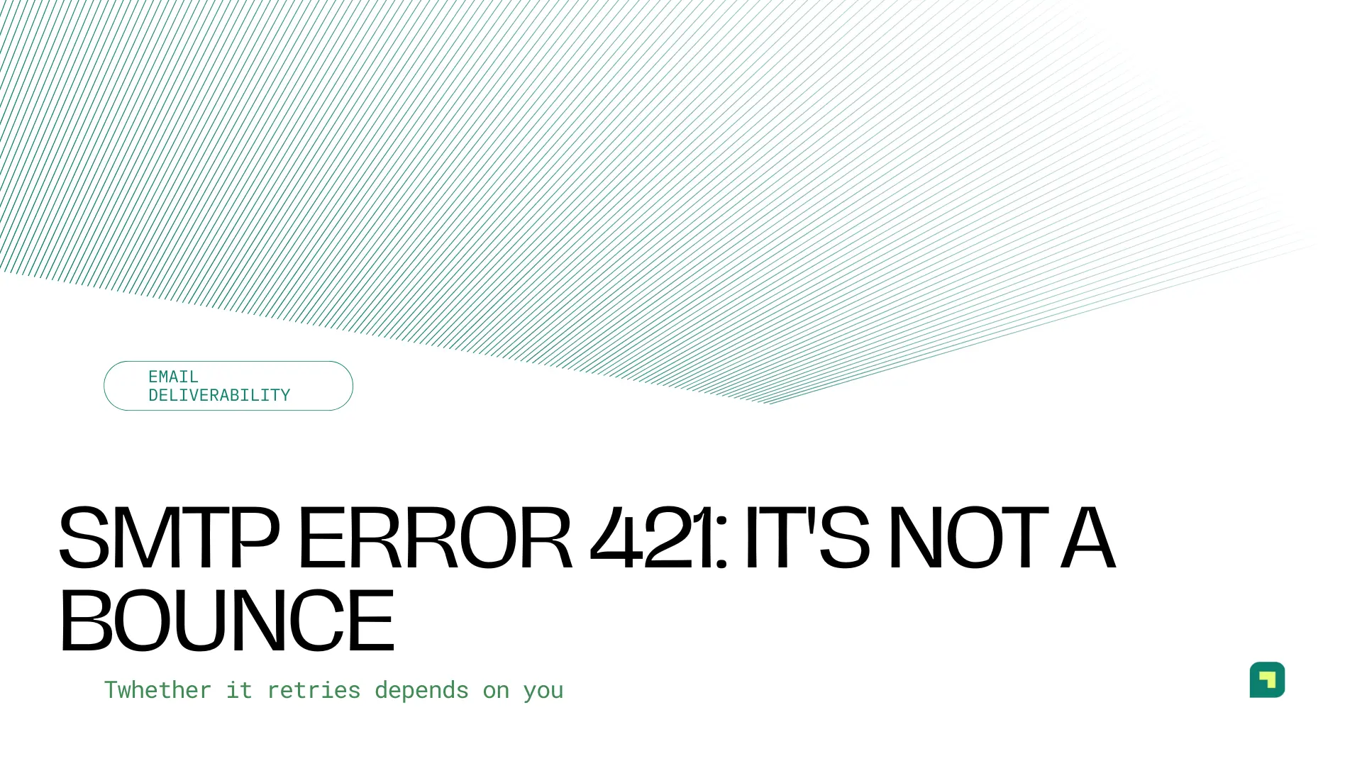 SMTP error 421: it's not a bounce, but whether it retries depends on you